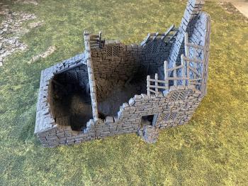 Image of 3D Print - 54mm Large Stone House ( Full size,10 pieces 15" Long, 7" Wide, 11" high)--ONE IN STOCK! Image of 3D Print - 54mm Large Stone House ( Full size,10 pieces 15" Long, 7" Wide, 11" high)--ONE IN STOCK!