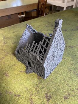 Image of 3D Print - 54mm Stone House (short version)( Full size,10 pieces 11" Long, 7" Wide, 11" high) -Limited availability!