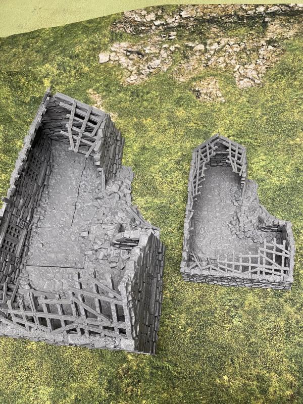 3D Print - 28mm Large Stone Barn (7.5" x5 1/4" x 3") -Limited availability! #1