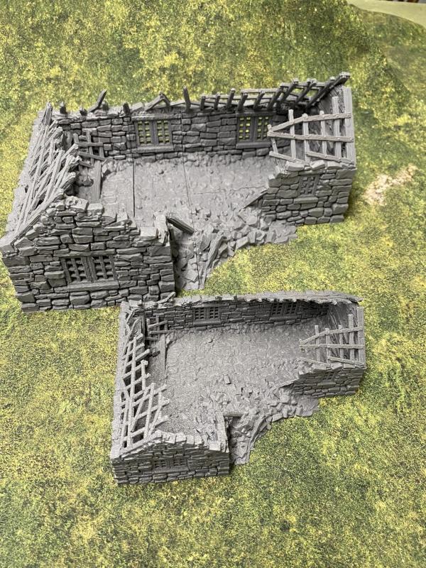 3D Print - 28mm Large Stone Barn (7.5" x5 1/4" x 3") -Limited availability! #2