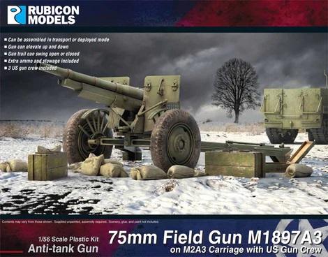 1/56 scale M2A3 75mm Field Gun with Crew #1