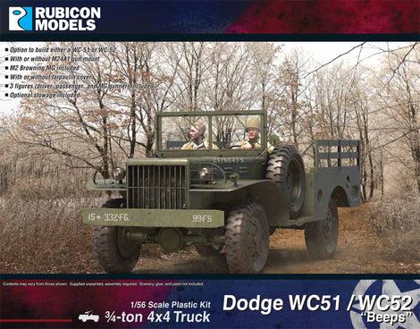 1/56 scale Dodge WC51/WC52 “Beeps” ¾-ton 4x4 Truck, Weapons Carrier ...