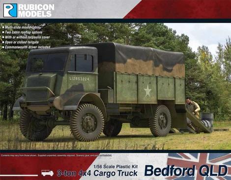 1/56 scale Bedford QLD 3-ton 4x4 Cargo Truck #1