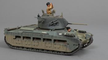 Image of T.6924 GNOME III, 7 RTR, Matilda II Tank [Queen of the Desert]--tank and two crew figures