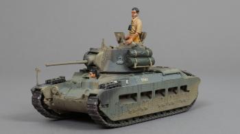 Image of T.7411 GNAT IV, 7 RTR, Matilda II Tank [Queen of the Desert]--tank and two crew figures