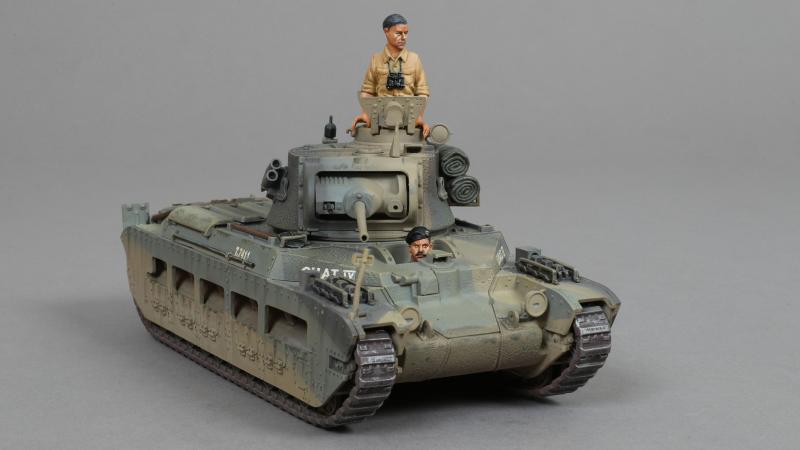 T.7411 GNAT IV, 7 RTR, Matilda II Tank [Queen of the Desert]--tank and two crew figures #3
