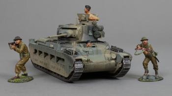 Image of Matilda Tank in European Colors with 2 British Soldiers - Limited Edition
