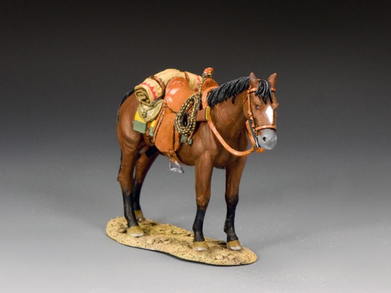 Standing 'Chestnut' Horse--single saddled horse figure #1