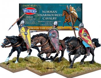 Image of 28mm Norman Unarmoured Cavalry--makes 12 mounted figures