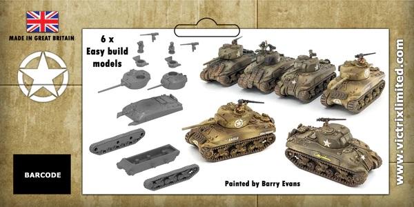 M4A1 Shermans--six 12mm/1:144 M4A1 Shermans (early and late versions) and a decal sheet #2