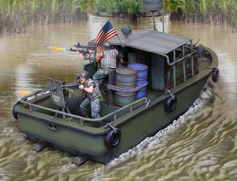 Apocalypse Now Vietnam PBR “Street Gang”--boat and accessories--INCLUDES WATER & all 5 figures!  #1
