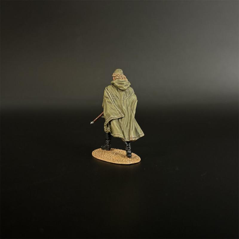 Red Army Woman Sniper Wearing a Cloak--single figure striding forward #6