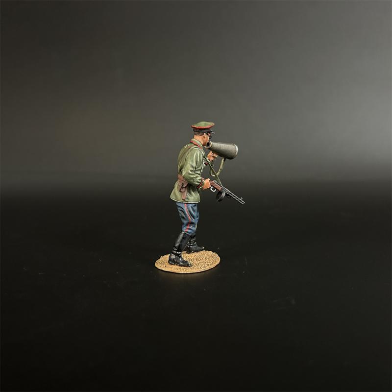 Red Army Political Commissar--single standing figure holding burp gun and using bullhorn #4