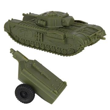 BMC CTS WWII British Churchill Crocodile Tank--OD Green 1:38 scale Plastic Army Vehicle #4
