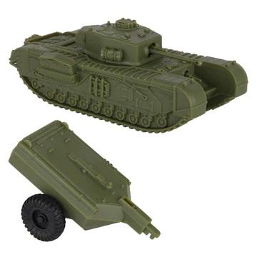 BMC CTS WWII British Churchill Crocodile Tank--OD Green 1:38 scale Plastic Army Vehicle #2