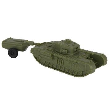 BMC CTS WWII British Churchill Crocodile Tank--OD Green 1:38 scale Plastic Army Vehicle #1
