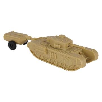 BMC CTS WWII British Churchill Crocodile Tank--Tan 1:38 scale Plastic Army Vehicle #1