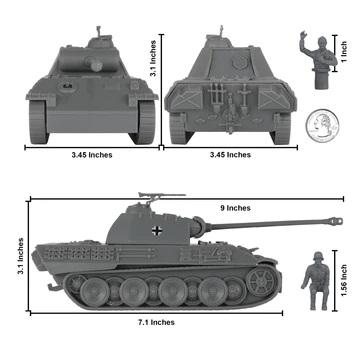 BMC CTS WWII German Panther V Tank--Gray 1:38 scale Plastic Army Men Military Vehicle #4