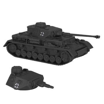 BMC CTS WWII German Panzer IV Tank--Dark Gray 1:38 scale Plastic Army Military Vehicle #1