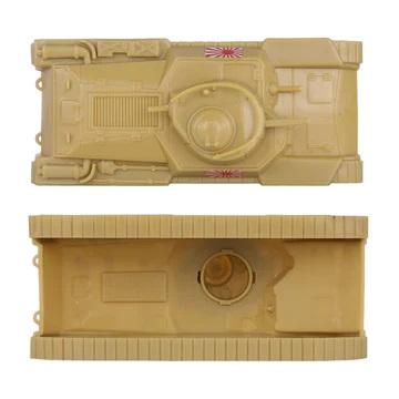 BMC CTS WWII Japan Chi-Ha Tanks--Tan 2 piece 1:38 scale Plastic Army Men Japanese Vehicles #3