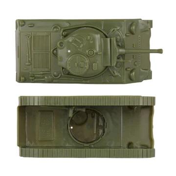BMC CTS WWII Sherman M4 Tanks--OD Green 2 piece 1:38 scale Plastic Army Men Vehicles #3