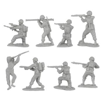 BMC CTS WWII U.S. Infantry Plastic Army Men--33pc Gray 1:32 scale Soldier Figures #5
