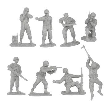BMC CTS WWII U.S. Infantry Plastic Army Men--33pc Gray 1:32 scale Soldier Figures #6