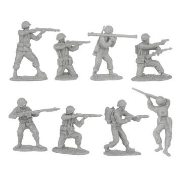 BMC CTS WWII U.S. Infantry Plastic Army Men--33pc Gray 1:32 scale Soldier Figures #7