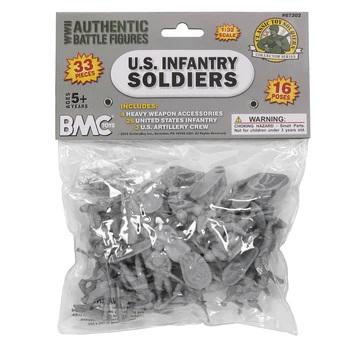BMC CTS WWII U.S. Infantry Plastic Army Men--33pc Gray 1:32 scale Soldier Figures #8
