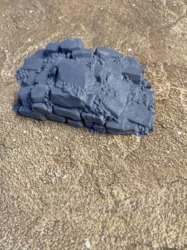 3D Print - 54mm  Castle Wall Rubble Piles 3 Pieces - FOUR SETS AVAILABLE! #5