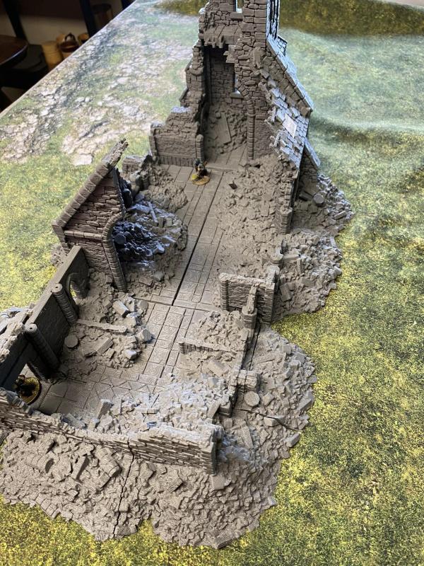 3D Print - 28mm Ruined CHURCH - 11" High x 20" Long and 10.5" wide -TWO IN STOCK!  #2