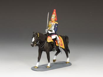 Image of Mounted Officer of The Blues and Royals--single mounted figure