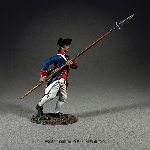Continental Line/1st American Regiment Company Officer Advancing with Spontoon, 1777-87--single figure #1