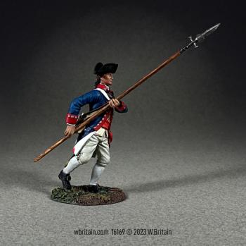 Image of Continental Line/1st American Regiment Company Officer Advancing with Spontoon, 1777-87--single figure