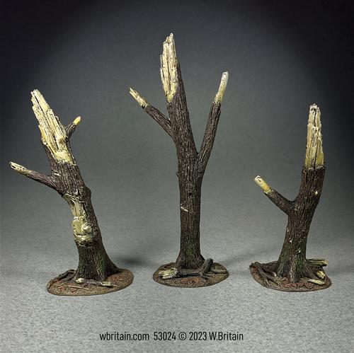 Storm and War Torn Tree Set--three trees #1