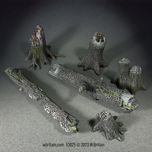 Forest Stumps and Deadfall Set--six pieces #1