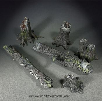 Image of Forest Stumps and Deadfall Set--six pieces