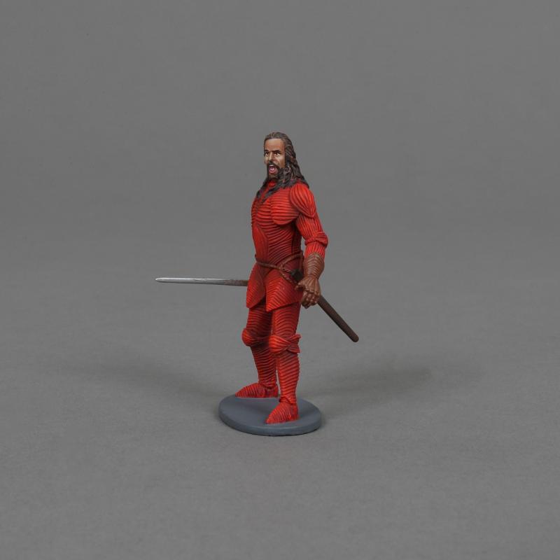 Vlad The Impaler Single Armored Figure Standing With Sword Seven Left