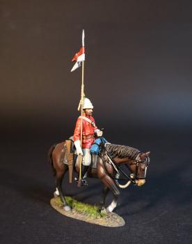 Image of Mounted Policeman, The North West Mounted Police, The March West, 1874, The Fur Trade--single mounted figure with upright lance and wearing white helmet