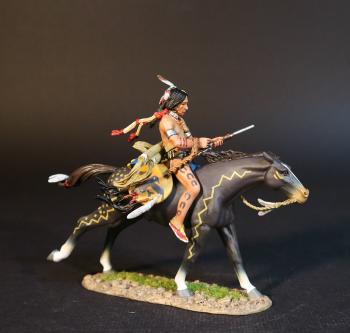 Image of Sioux Warrior loading carbine, The Battle Where the Girl Saved Her Brother, 17th June 1876, The Black Hill Wars, 1876-1877, Thunder on the Plains--single mounted figure