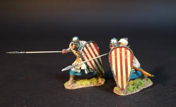 Image of Two Spanish Spearmen Thrusting, The Spanish, El Cid and the Reconquista--two figures Image of Two Spanish Spearmen Thrusting, The Spanish, El Cid and the Reconquista--two figures