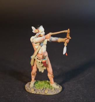 Image of Beothuk Warrior with Slingshot, Skraelings, The Conquest of America--single figure