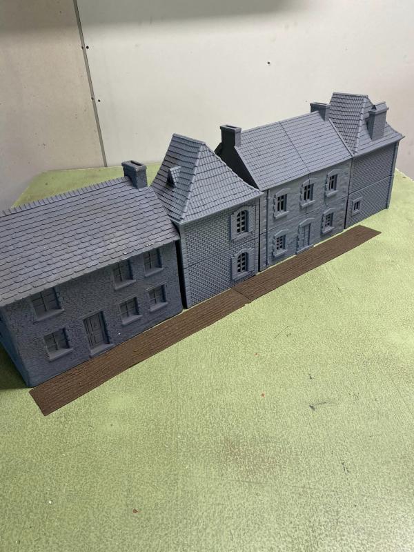 3D Print - 54mm French House - Stucco - 10 7/8" Long, 11 1/4" High and 7 1/4" Deep - ONE IN STOCK!  #7