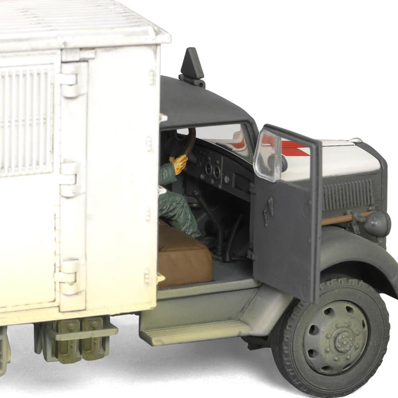 1/32 Opel-Blitz 3,6-6700A Kfz.305 Ambulance (white color rear cabin), WWII ambulance truck -- THREE IN STOCK! #9