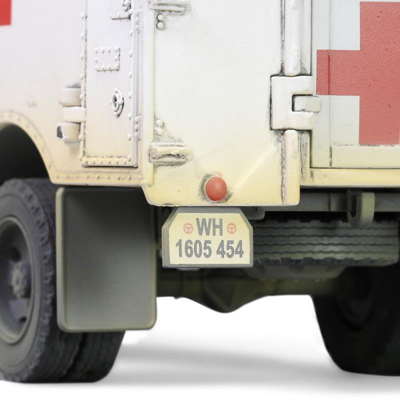1/32 Opel-Blitz 3,6-6700A Kfz.305 Ambulance (white color rear cabin), WWII ambulance truck -- THREE IN STOCK! #12