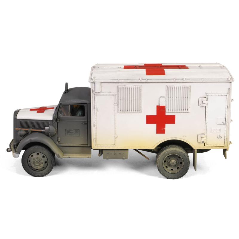 1/32 Opel-Blitz 3,6-6700A Kfz.305 Ambulance (white color rear cabin), WWII ambulance truck -- THREE IN STOCK! #16