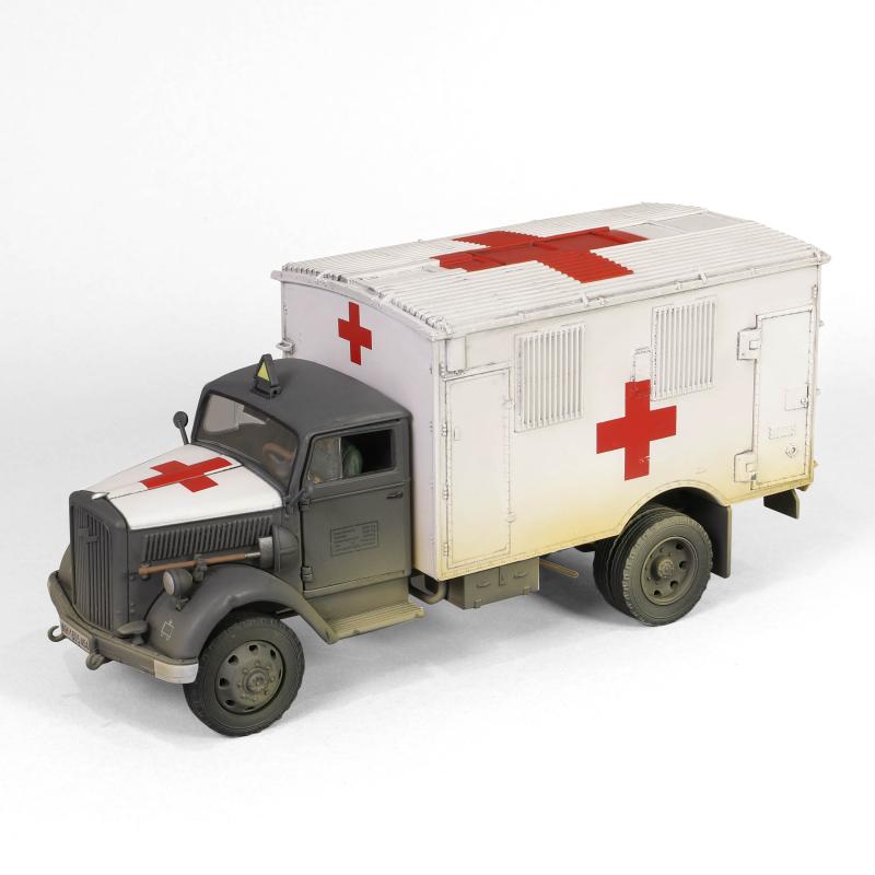 1/32 Opel-Blitz 3,6-6700A Kfz.305 Ambulance (white color rear cabin), WWII ambulance truck -- THREE IN STOCK! #2