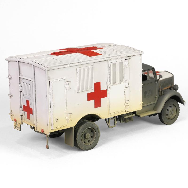 1/32 Opel-Blitz 3,6-6700A Kfz.305 Ambulance (white color rear cabin), WWII ambulance truck -- THREE IN STOCK! #3