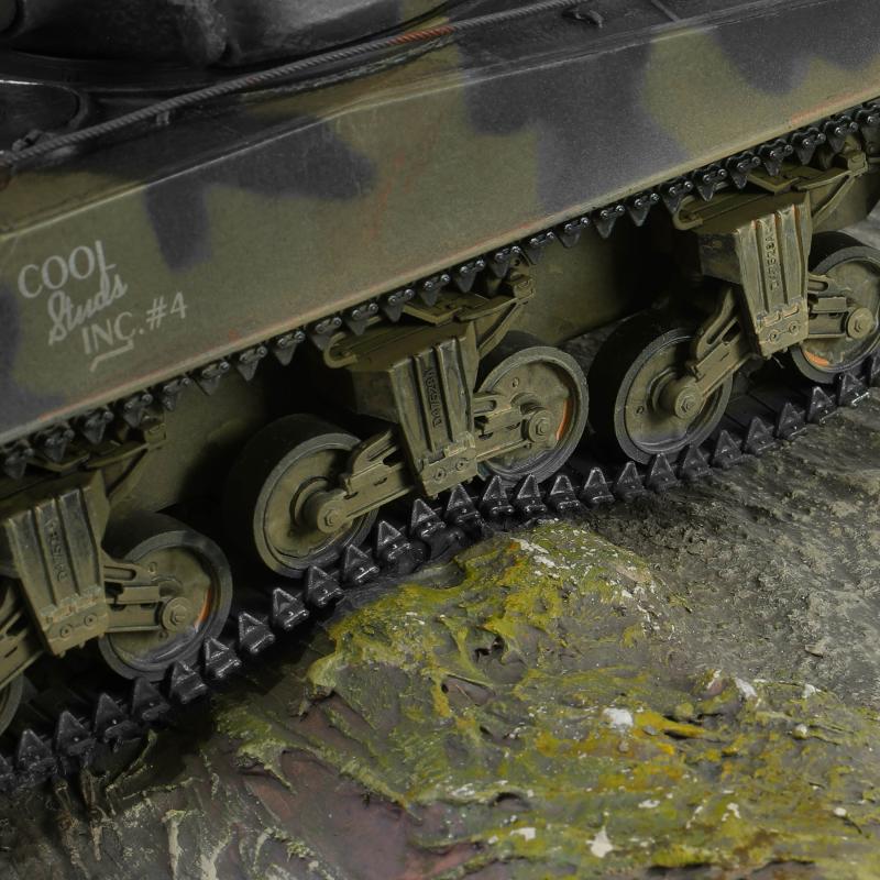 1/32 scale, U.S. medium tank Sherman M4A3 (76), VVSS  "Black Panthers", 761st Tank Battalion, Task Force Rhine, Germany 1945--AWAITING RESTOCK. #8