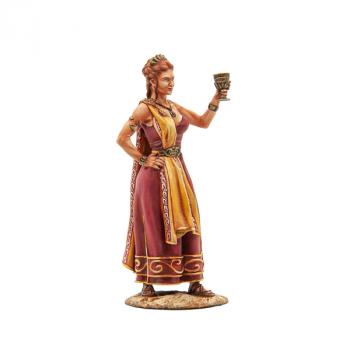 Image of Roman Matron, Wife of Owner--single figure holding goblet in salute